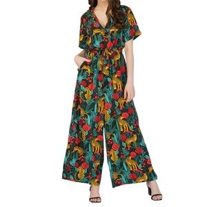 America & Beyond Jungle Print Jumpsuit